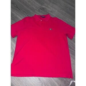 Vineyard‎ Vines Mens Polo Shirt Pink Georgia Bulldogs G Logo Short Sleeve Size L